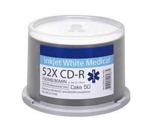 Picture of Οπτικό μέσο  Ritek CD-R Inkjet White Medical 52x