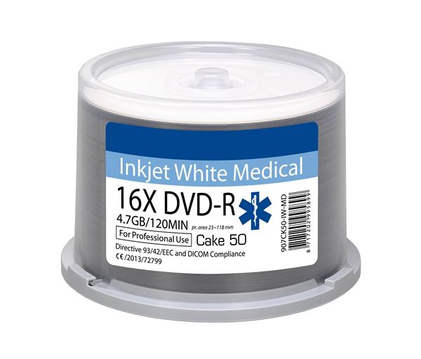 Picture of Οπτικό μέσο  Ritek DVD-R Inkjet White Medical 16x