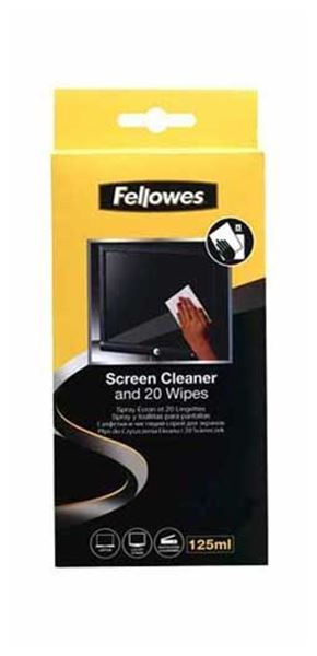 Picture of Καθαριστικό Fellowes 125ml Screen Cleaning Spray + 20 Wipes 99701