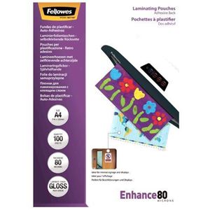 Picture of Δίφυλλο πλαστικοποίησης Fellowes Adhesive Back Glossy A4 80 mic 5302202