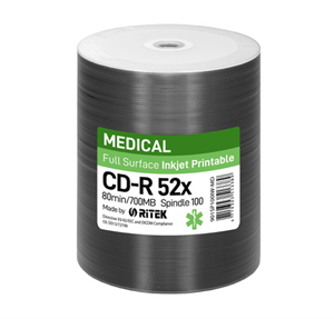 Picture of Οπτικό μέσο  Ritek CD-R Inkjet White Medical Plus 52x